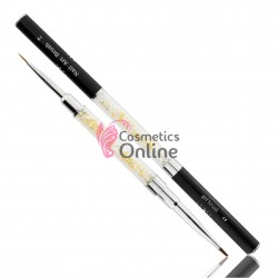 Pensula de unghii Mollylac cu 2 capete pt constructie unghii cu Gel nr 4 si pictura nr 2, model 78459